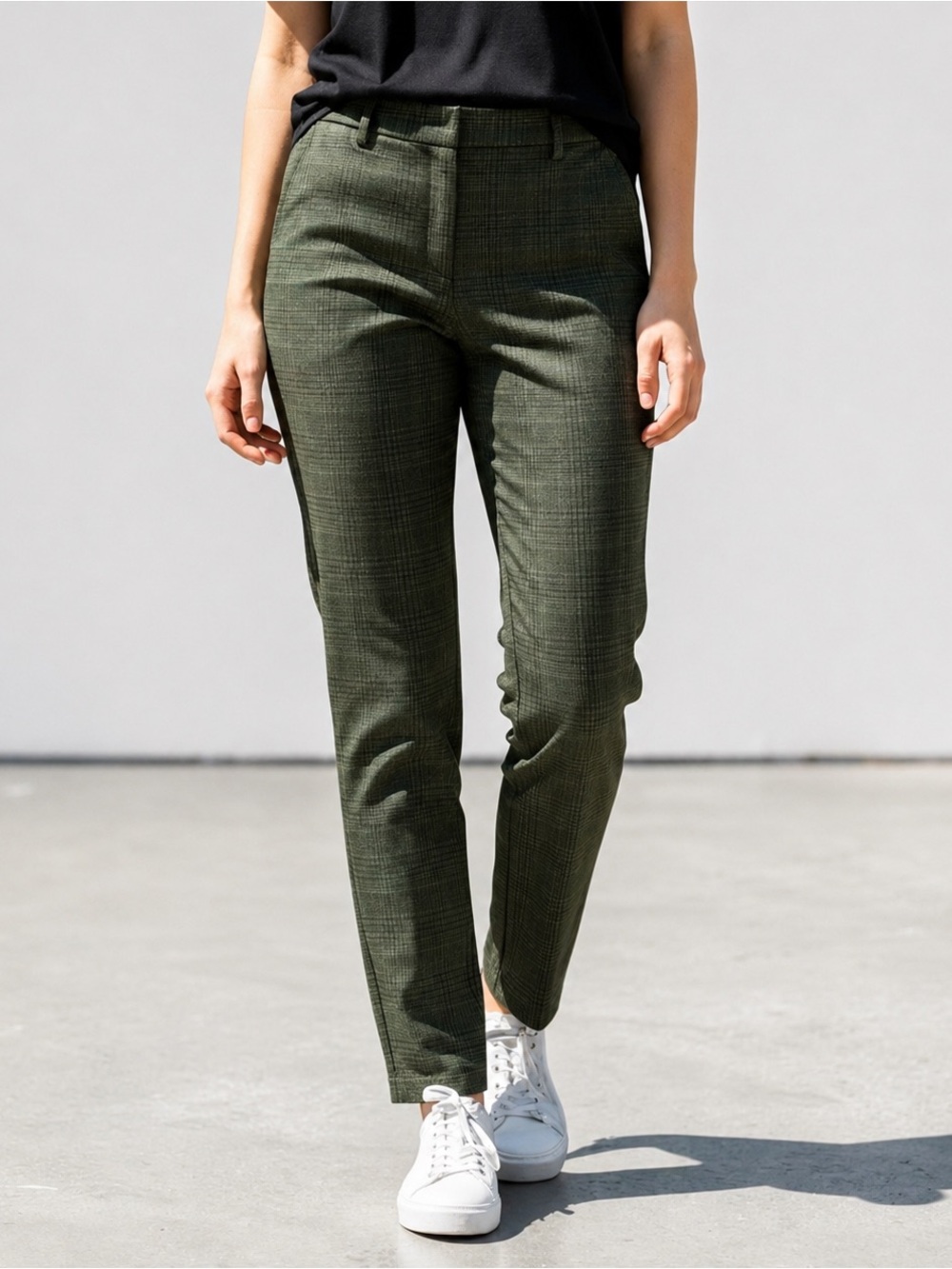 GAP Stretch Plaid Dress Pants Women’s 6 Regular Gray Career Office Business Casu